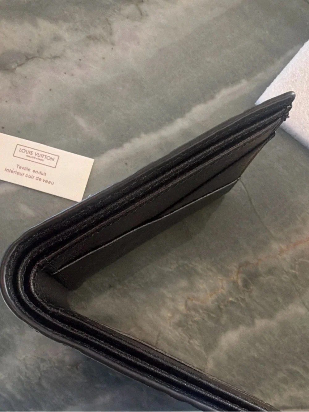 Louis Vuitton Dark Brown Monogram Embossed Card Holder